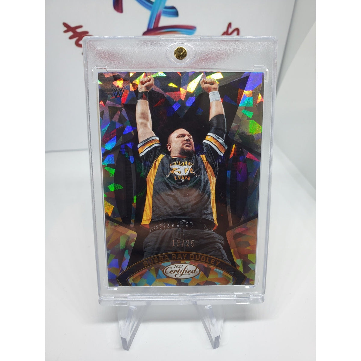 2023 Panini Chronicles Certified WWE BUBBA RAY DUDLEY Cracked Ice HOLO! #13/25!!