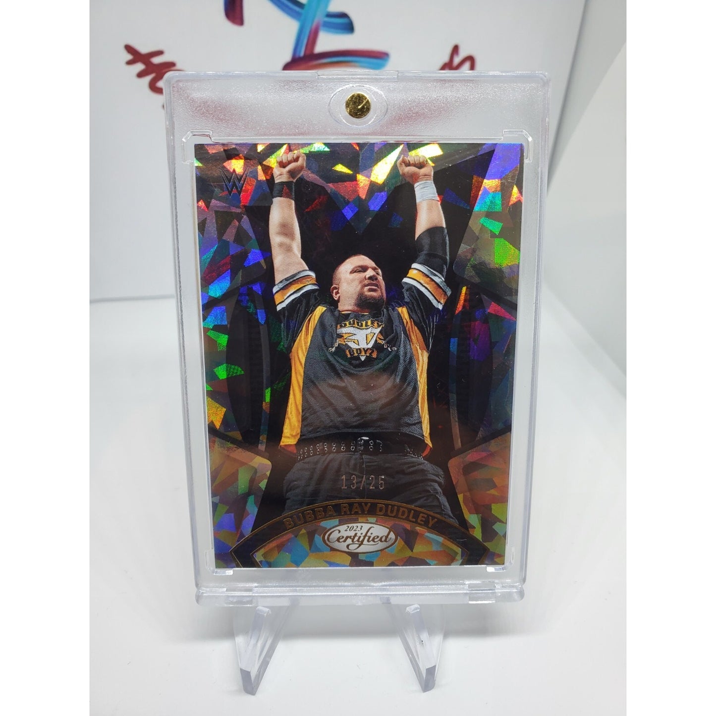 2023 Panini Chronicles Certified WWE BUBBA RAY DUDLEY Cracked Ice HOLO! #13/25!!