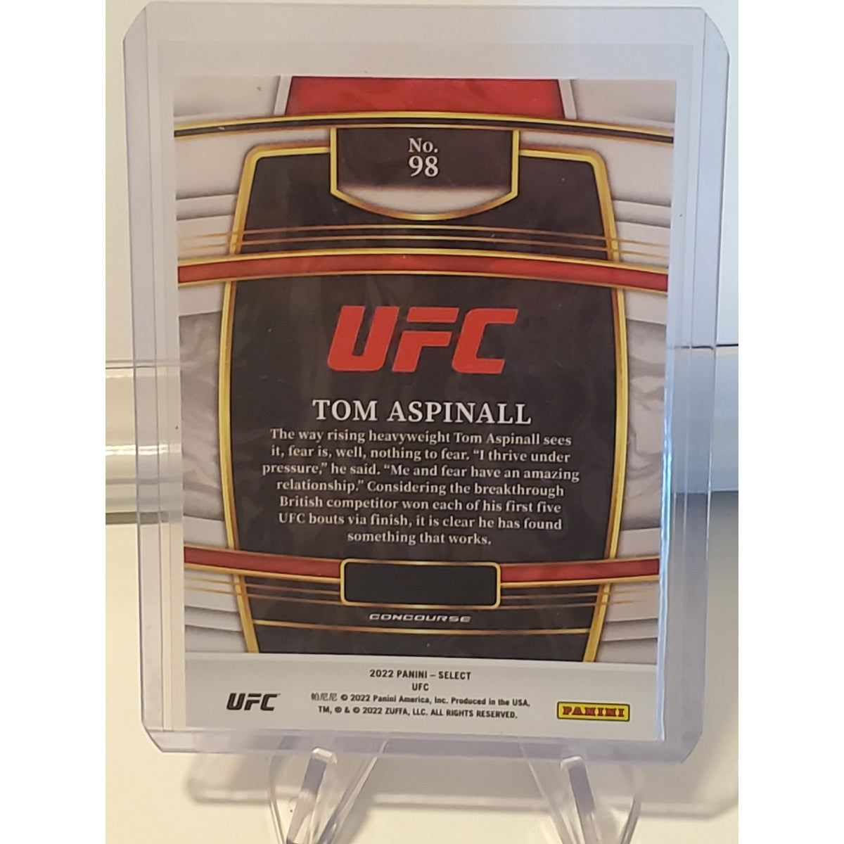 2022 Panini Select UFC - Concourse Blue #98 Tom Aspinall (RC)