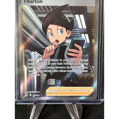 Thornton Full Art [NM] - Pokemon Card Game (Lost Origin #195/196) - Pack Fresh