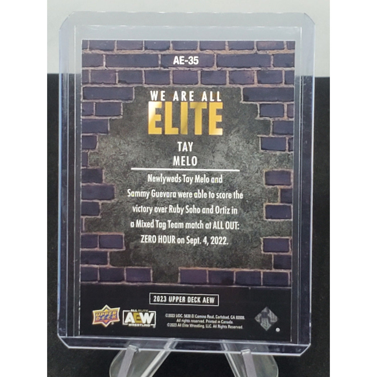 2023 Upper Deck AEW All Elite Wrestling We Are All Elite Tay Melo #AE-35