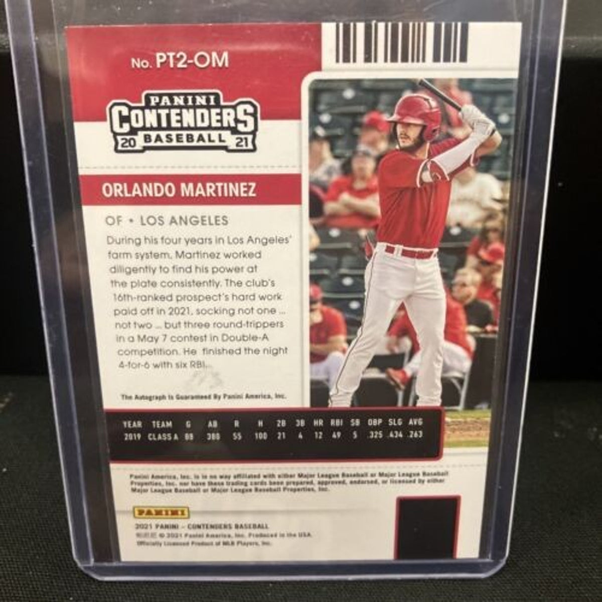 RC RED Foil Rookie Card Auto /75 2021 Contenders Draft Ticket Orlando Martinez