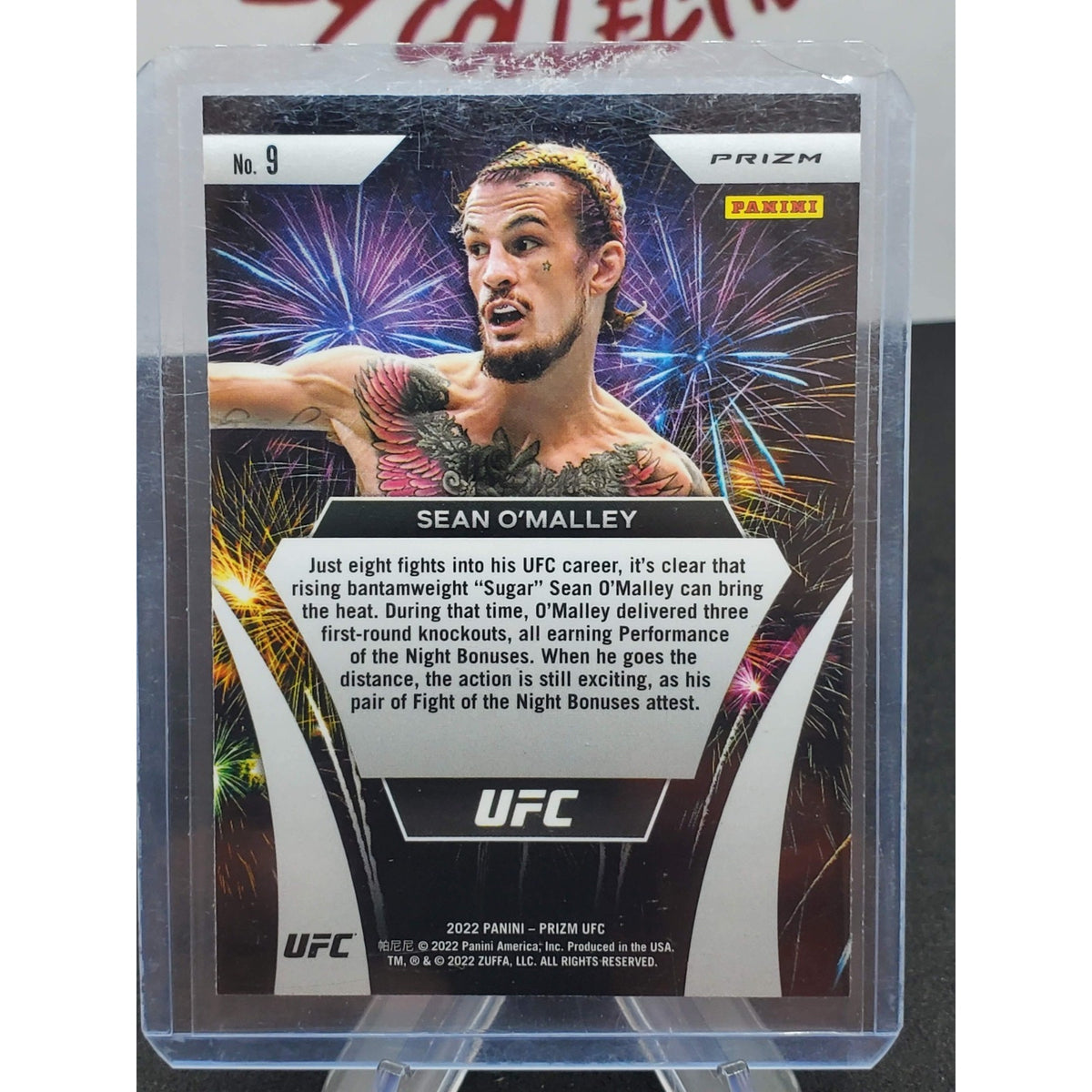 2022 Panini Prizm UFC Sean O' Malley Green Fireworks SP 🔥☘️