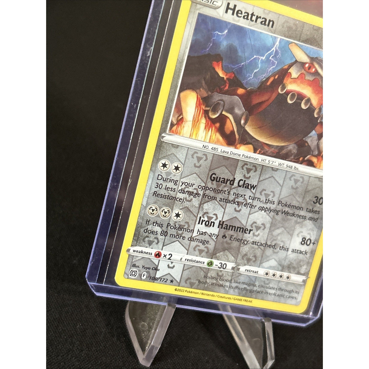 Pokemon - Heatran -100/172 - Rare - Reverse Holo -Brilliant Stars - NM/M - New