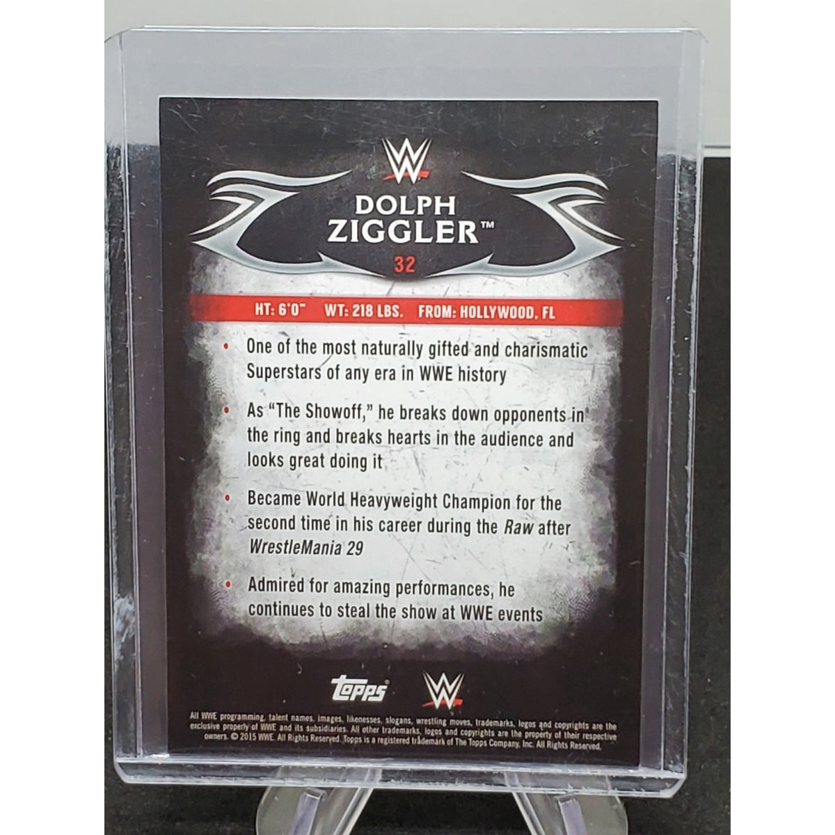 WWE Dolph Ziggler #32 2015 Topps Undisputed Black Parallel Base Card SN #/99