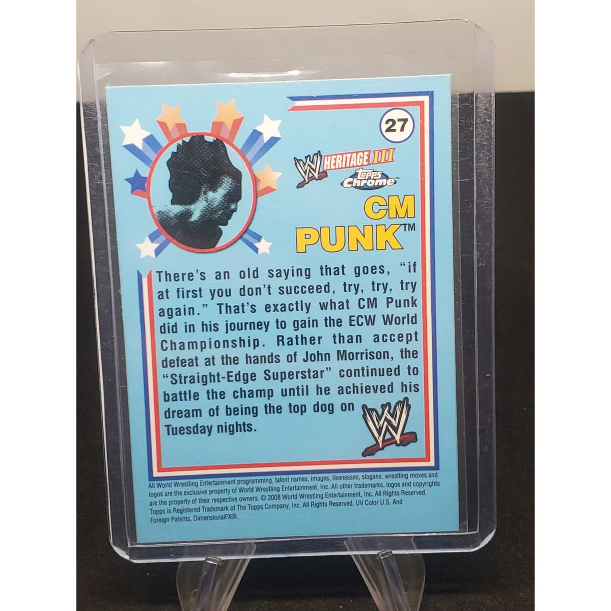 2008 Topps WWE Heritage Chrome - #27 CM Punk