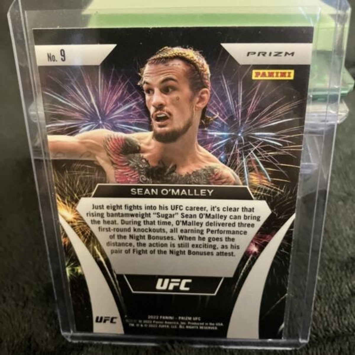 Fireworks SP Pack Fresh New Mint 2022 Panini Prizm UFC Sean O' Malley Green