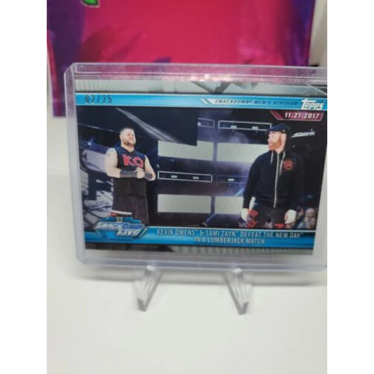 2019 Topps WWE Road To WrestleMania SILVER Kevin Owens Sami Zayn #71 SN# 02/25