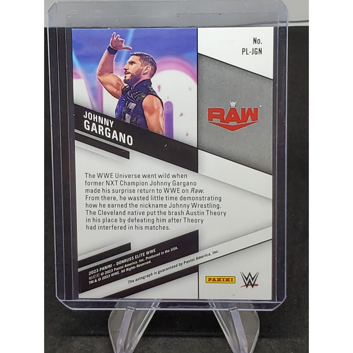 2023 Panini Donruss Elite WWE Johnny Gargano Pen Pals Autograph #PL-JGN