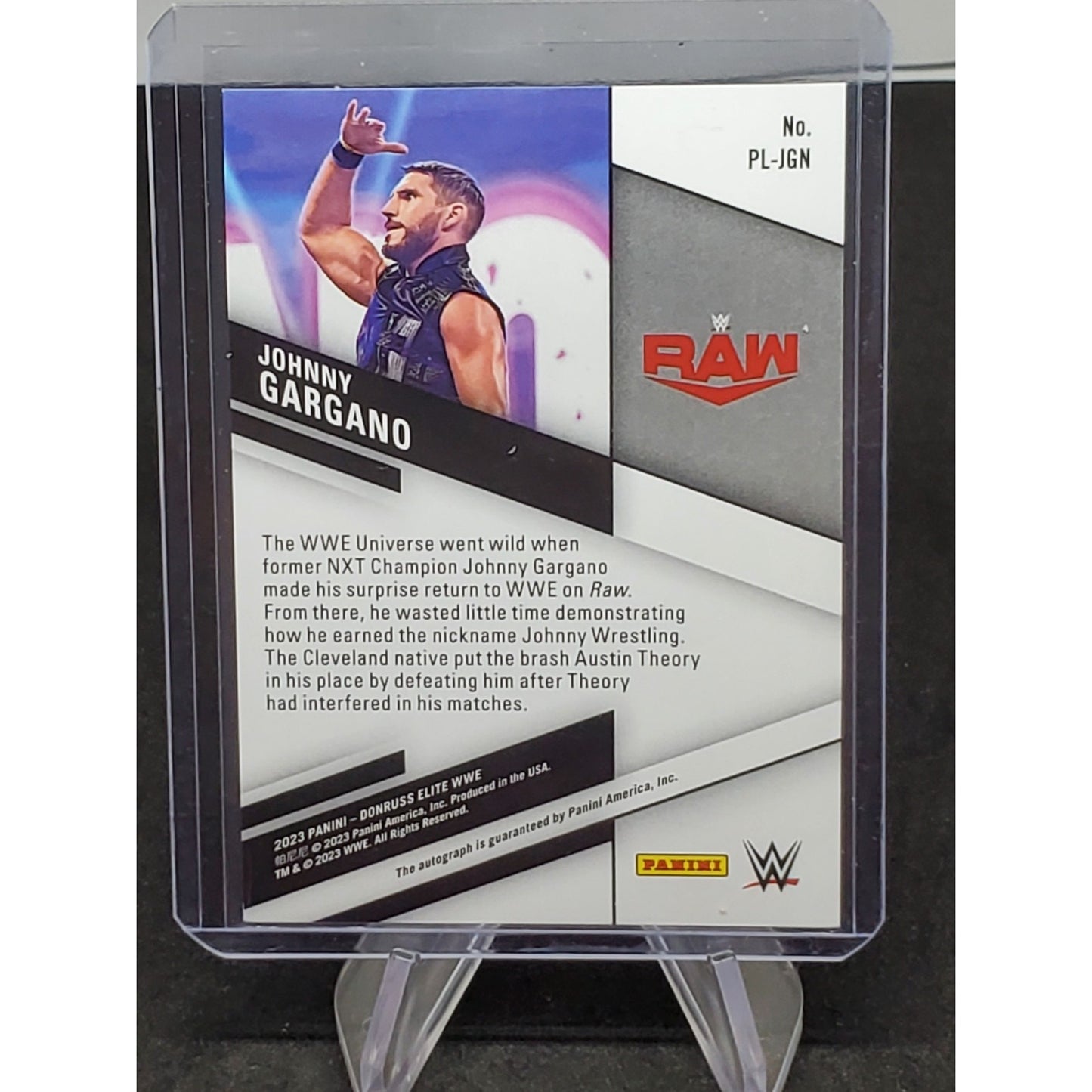 2023 Panini Donruss Elite WWE Johnny Gargano Pen Pals Autograph #PL-JGN