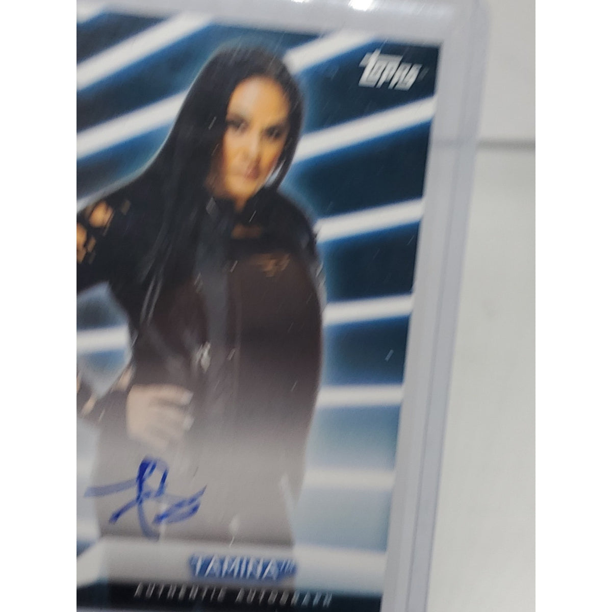 2021 Topps WWE Women's Division Tamina #A-TM Blue Auto 035/199 made smack Down