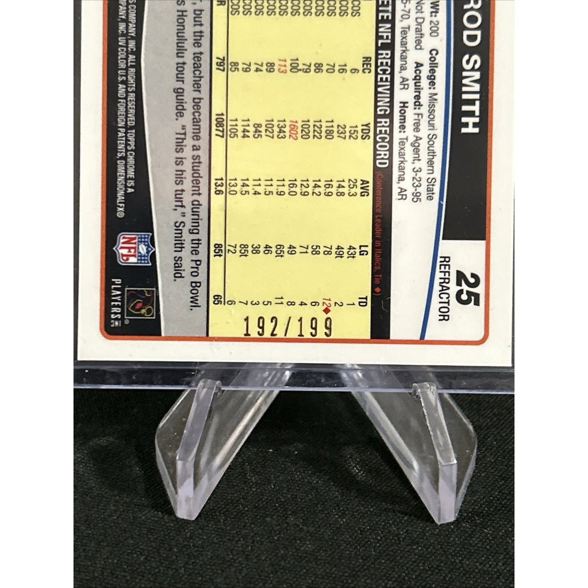 2006 Topps Chrome Black Refractor /199 Rod Smith #25 /