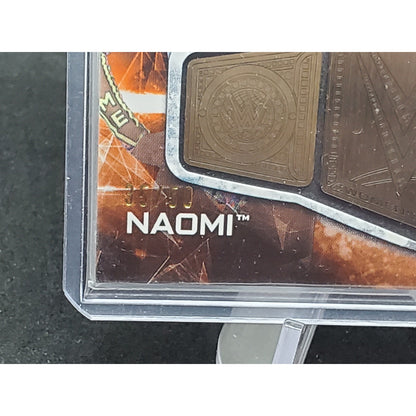 WWE Naomi 2018 Topps Silver SD Women's Title Belt Plate Relic Card SN #35 /50