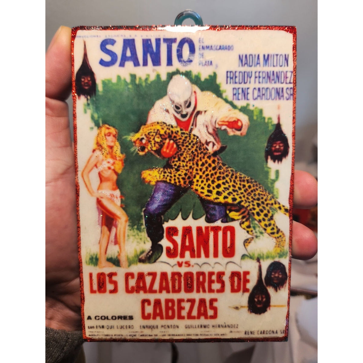Santos vs los cazadores de cabeza WALL ART 1/1 - WOOD ART AUTHENTIC (4x6 in)