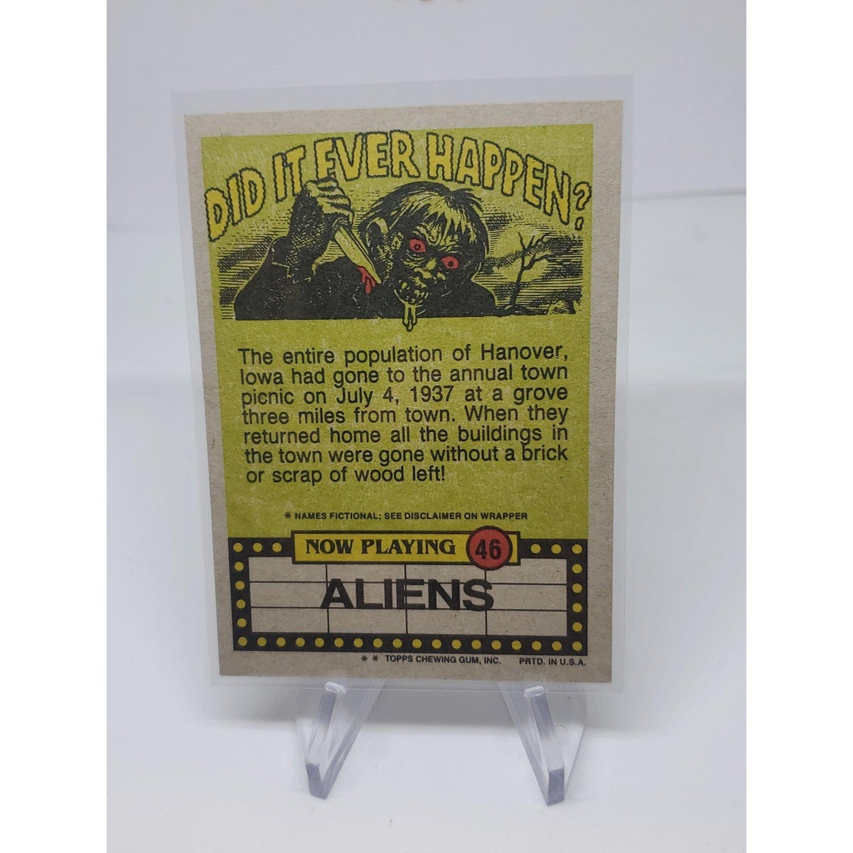 Fright Flicks 1988 Topps Horror Card #46 (NM)