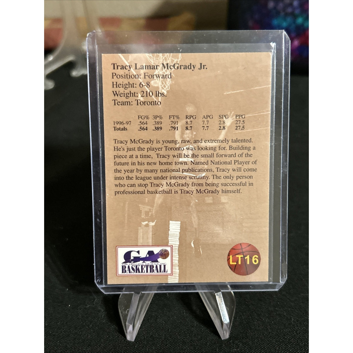 1997 The Genuine Article Legends of Tomorrow Tracy McGrady #LT16 Rookie RC HOF