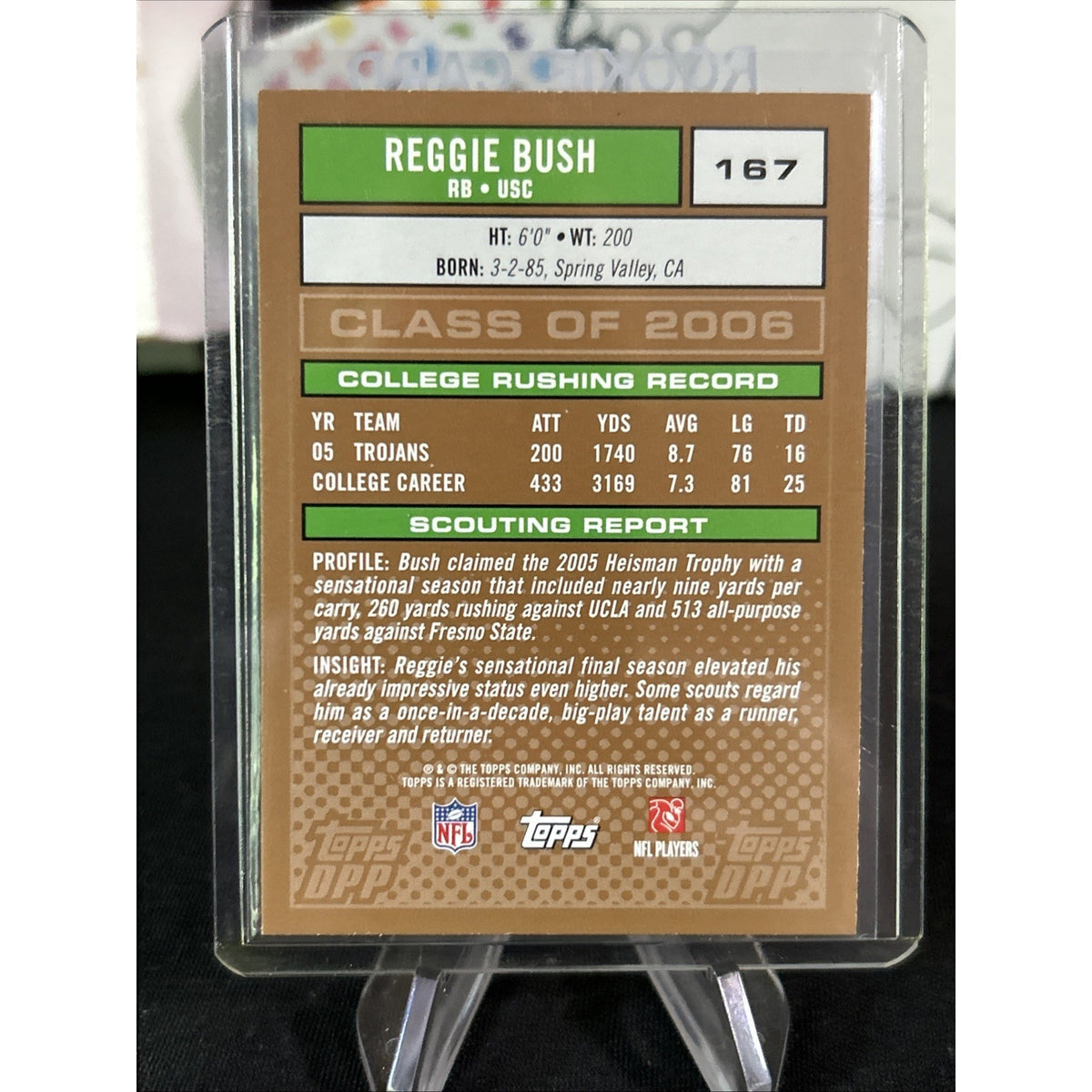Topps Draft Picks and Prospects (DPP) - Class of 2006 Rookies #167 Reggie Bush