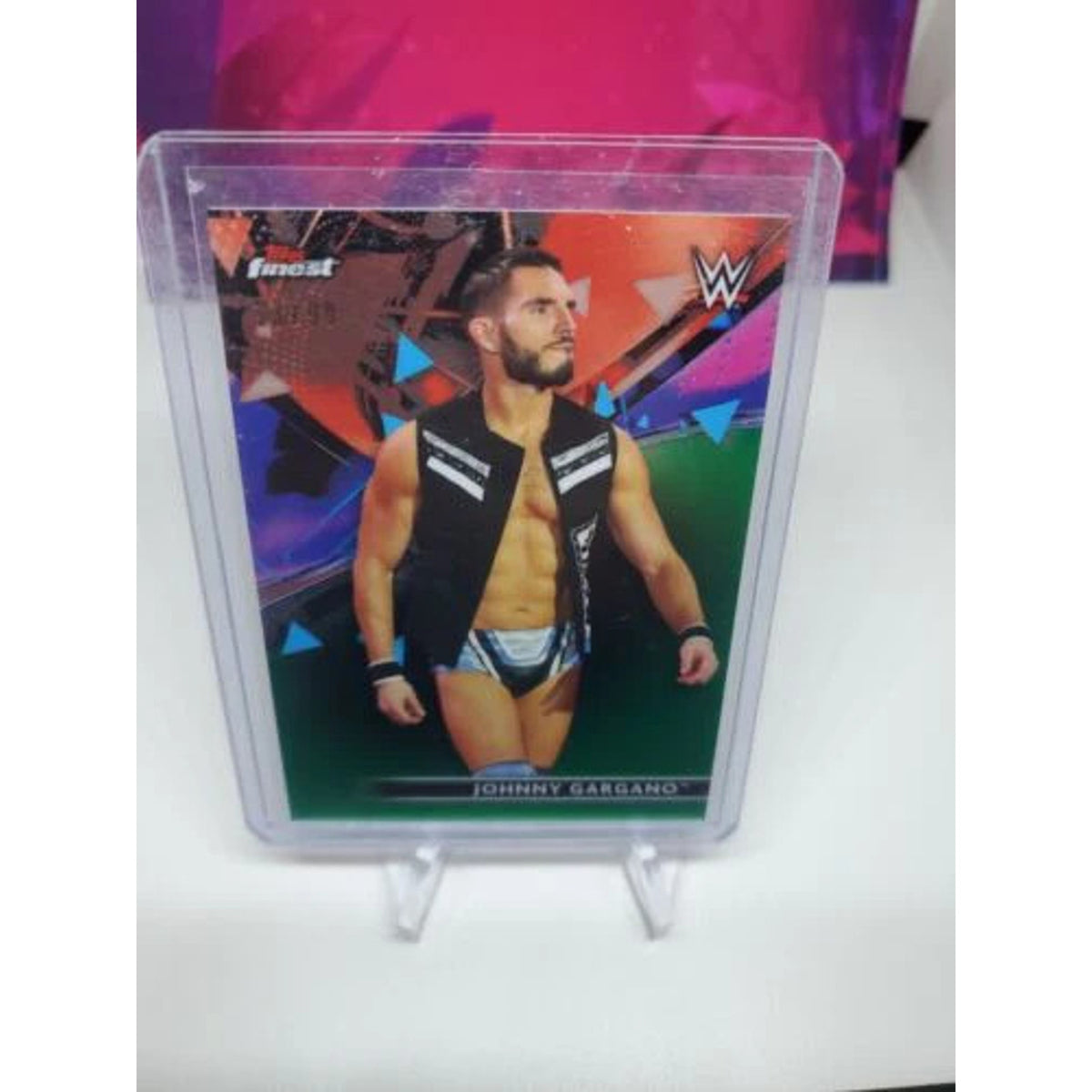 Johnny Gargano 2021 Topps Finest WWE Green Refractor #/99 Sp