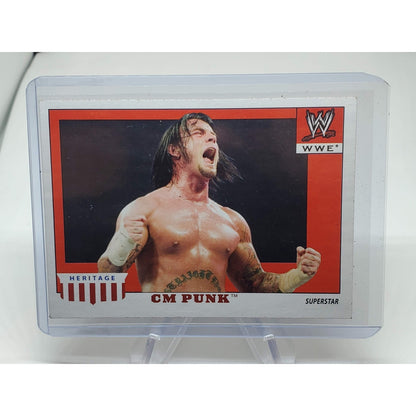 CM Punk 2008 Topps Heritage WWE #10 World Wrestling Entertainment Trading Card
