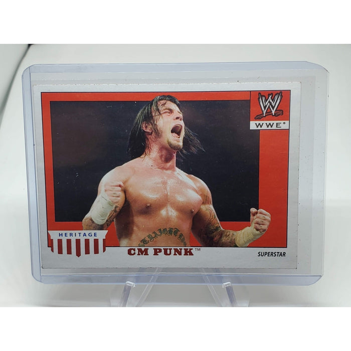 CM Punk 2008 Topps Heritage WWE #10 World Wrestling Entertainment Trading Card