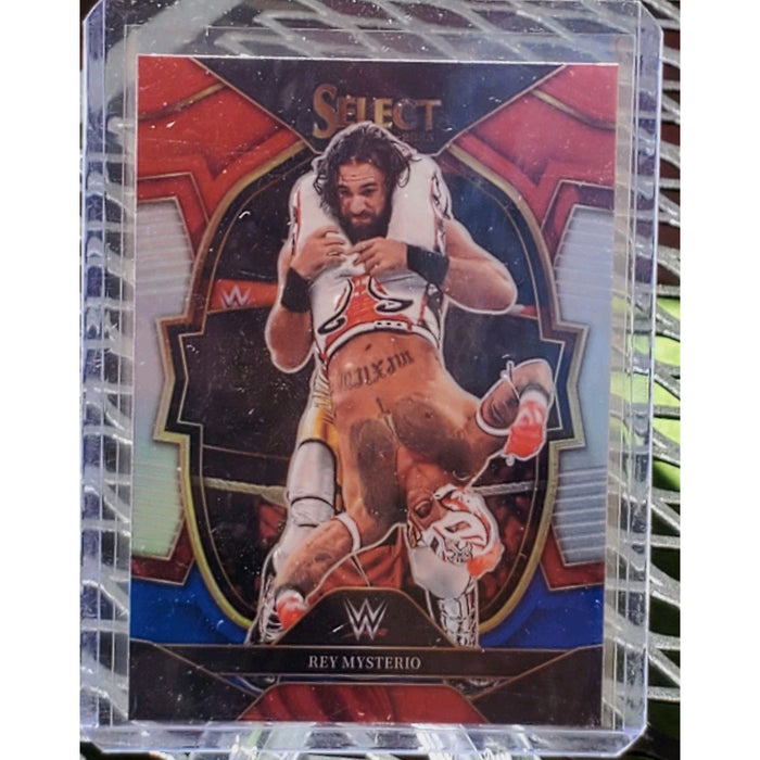2023 Select WWE Prizms Red and Blue Prizm #24 Rey Mysterio