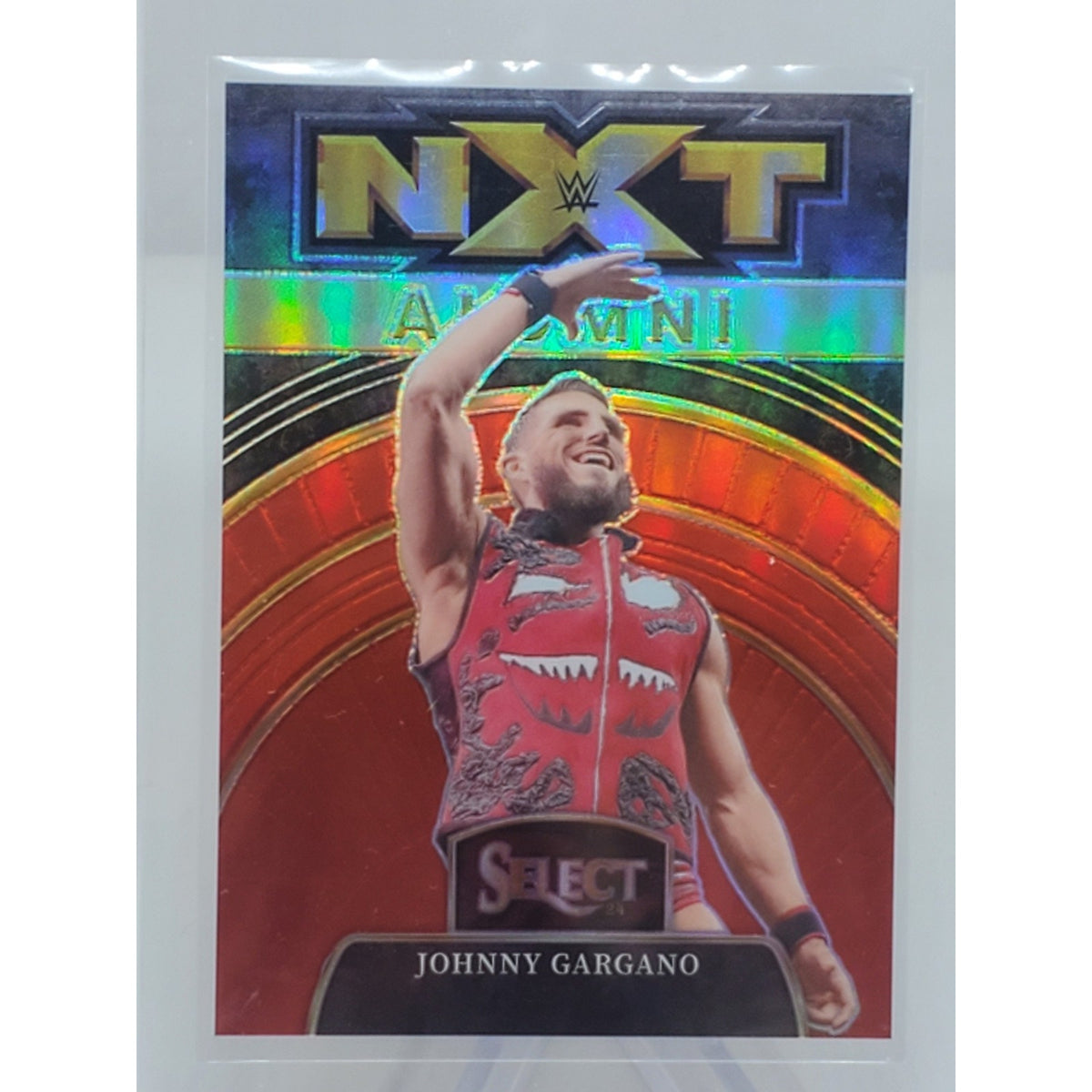 2024 PANINI SELECT WWE JOHNNY GARGANO #15 /99 NXT ALUMNI RED PRIZM SP