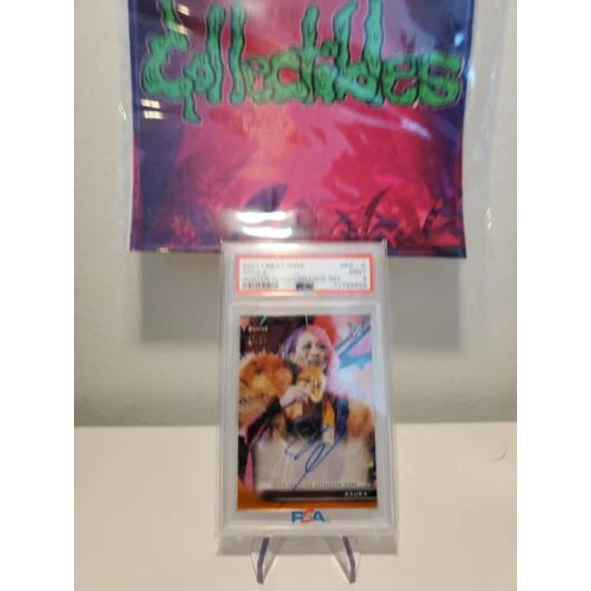 ASUKA WWE RAW ROSTER 2021 TOPPS FINEST /25 AUTO ORANGE CHROME PSA 9 POP 1
