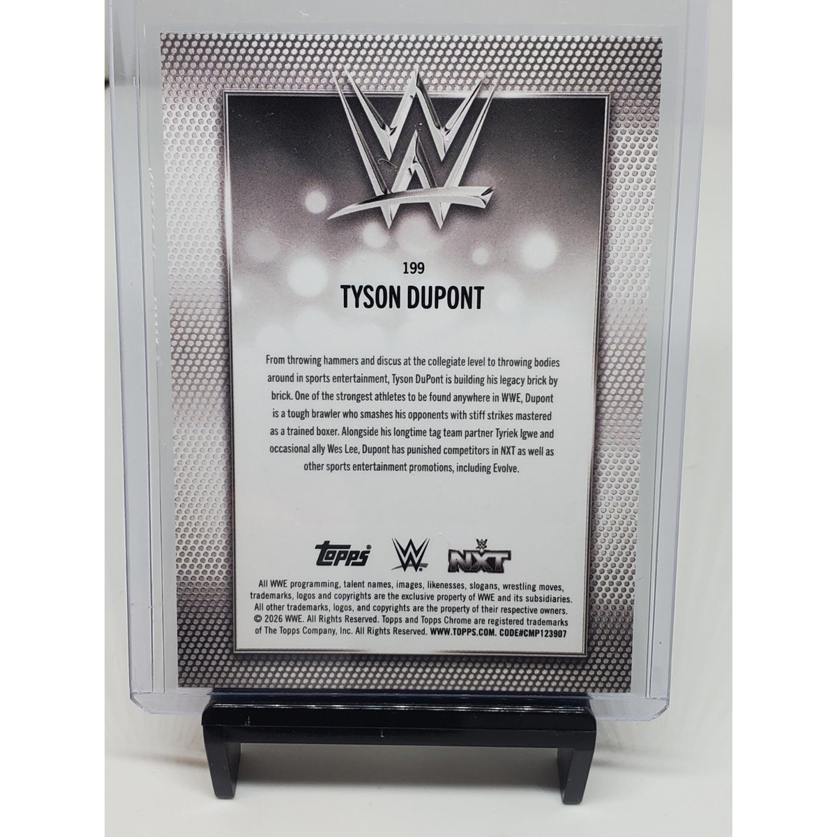 2026 Topps Chrome WWE #199 Tyson Dupont Diamond Plate Refractor