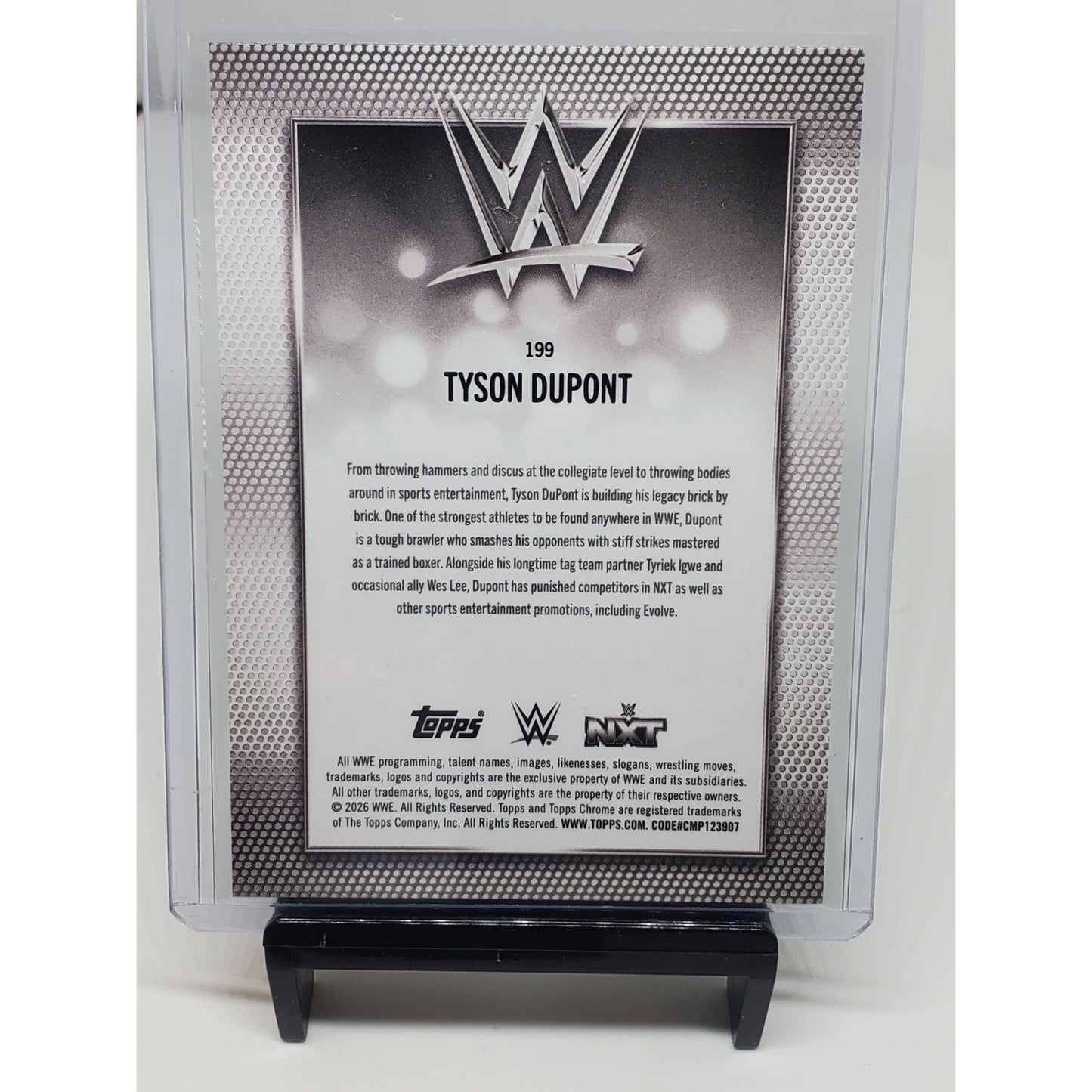 2026 Topps Chrome WWE #199 Tyson Dupont Diamond Plate Refractor