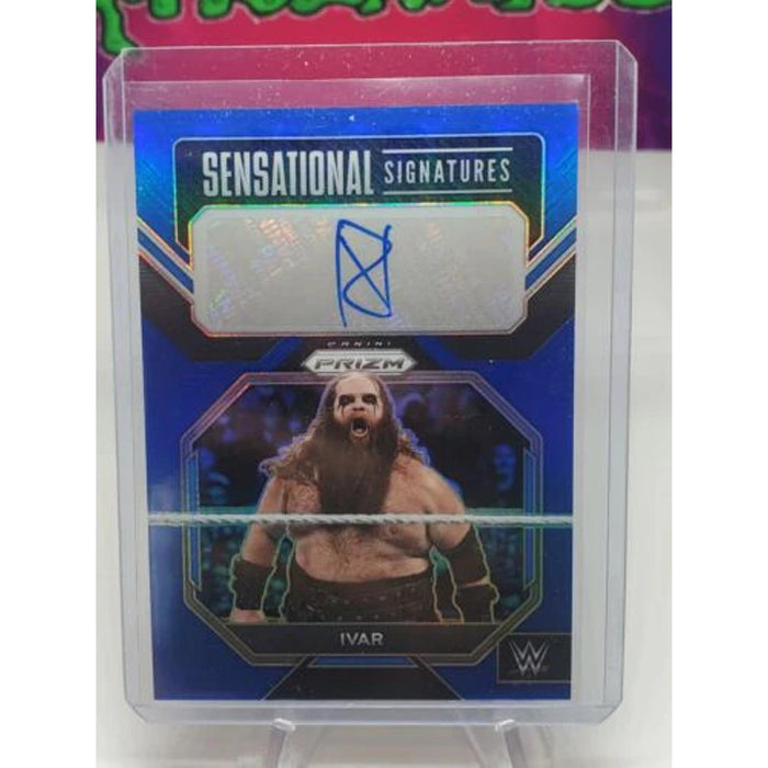 2023 Panini WWE Prizm IVAR Sensational Signatures Blue Auto /49