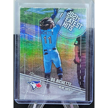 Bo Bichette 2022 Topps '21 Greatest Hits Rainbow Foil Insert Card. Toronto