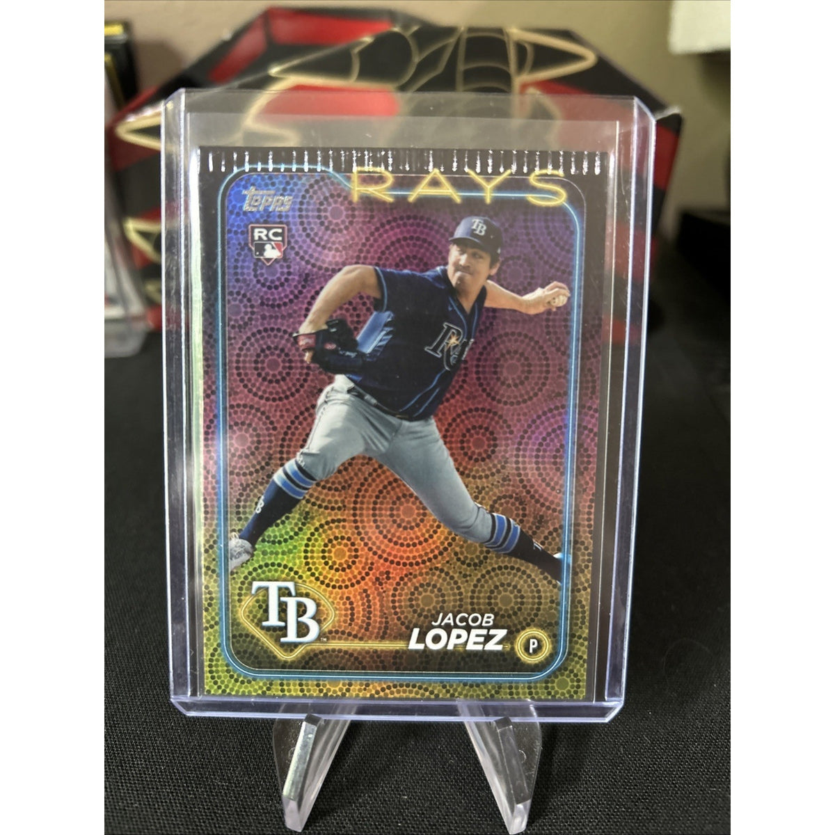 ERROR PRINT 2024 Topps Series 2 Jacob Lopez #502 Summer Holiday Foil (RC) ERROR