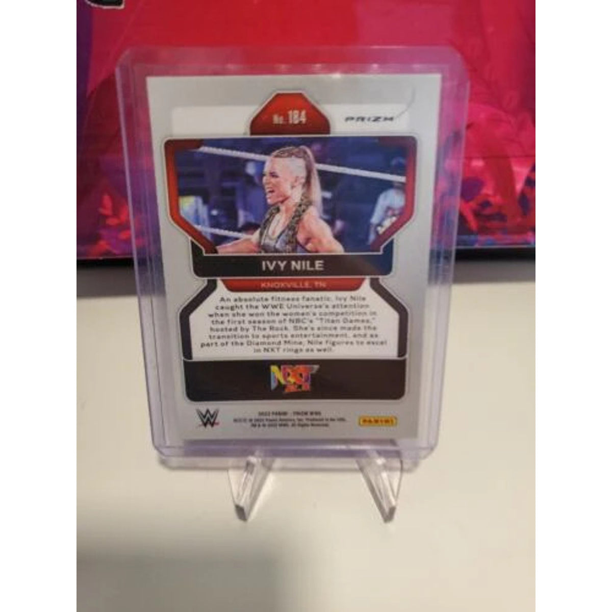 Ivy Nile 2022 Panini Prizm WWE #184 Rookie Ruby Red Wave Prizm