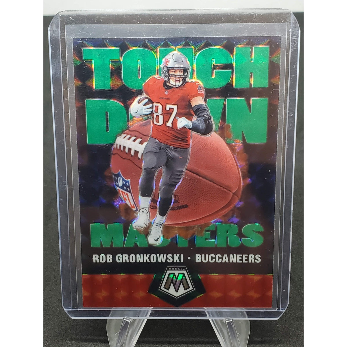 2020 Panini Mosaic - Touchdown Masters Rob Gronkowski #TM9 Green Mosaic Prizm