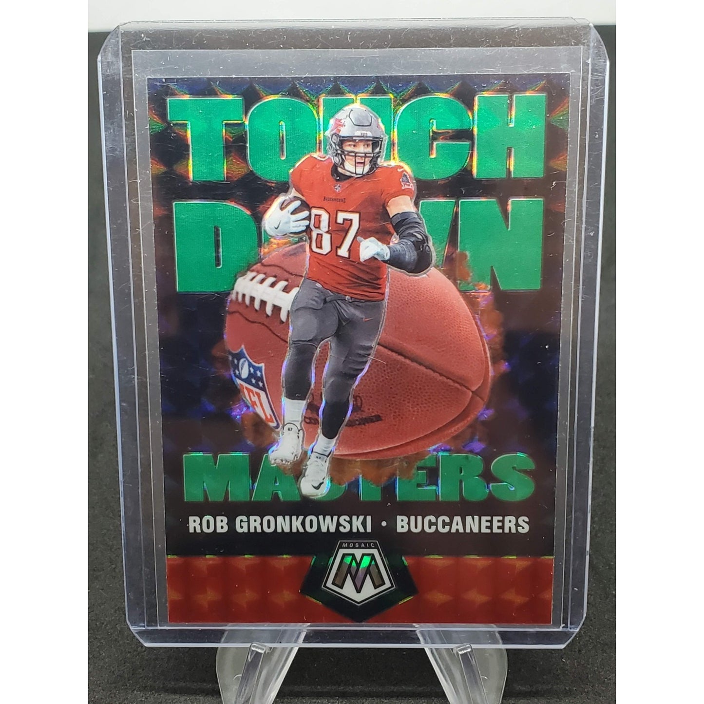 2020 Panini Mosaic - Touchdown Masters Rob Gronkowski #TM9 Green Mosaic Prizm