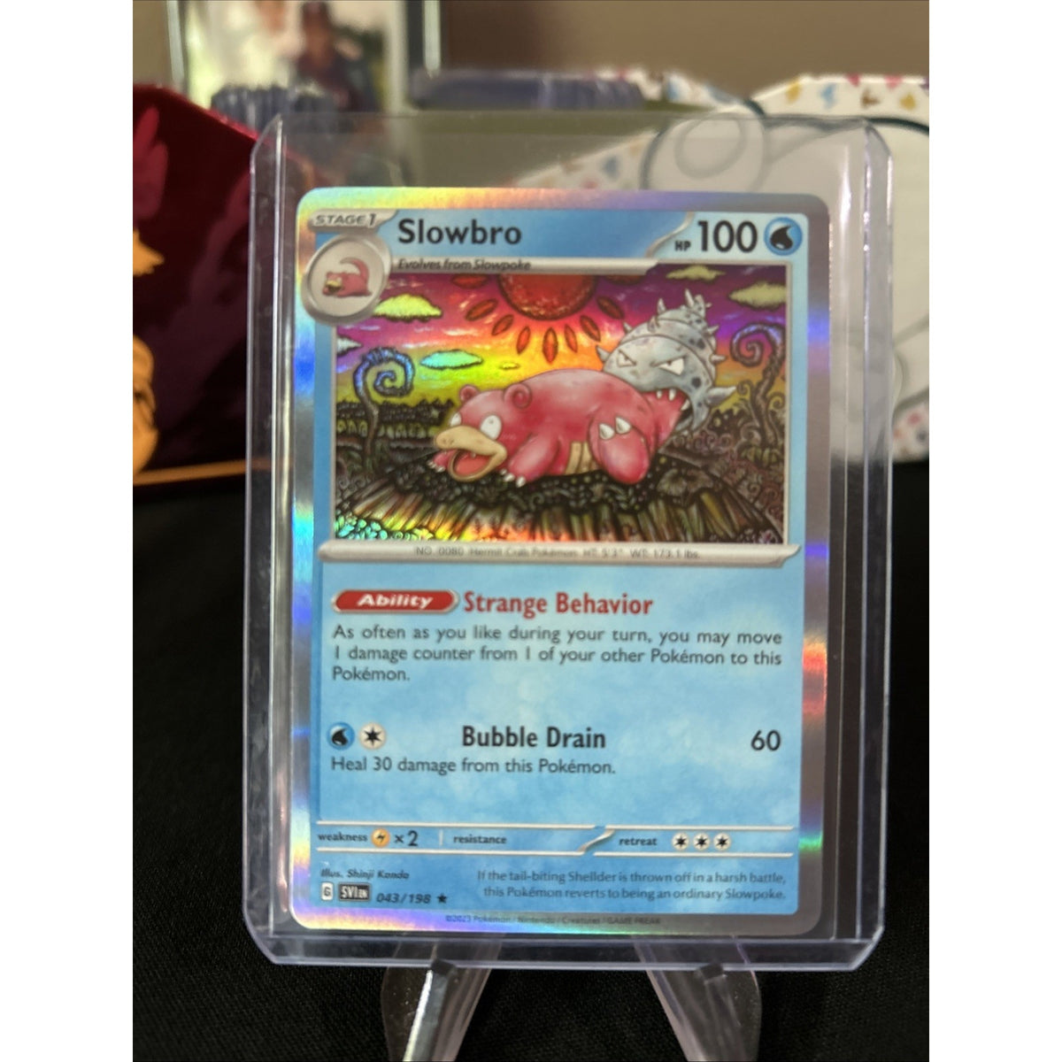 Slowbro 043/198 Sv01: Scarlet & Violet Base Set Holo - Pack Fresh New Top Loaded