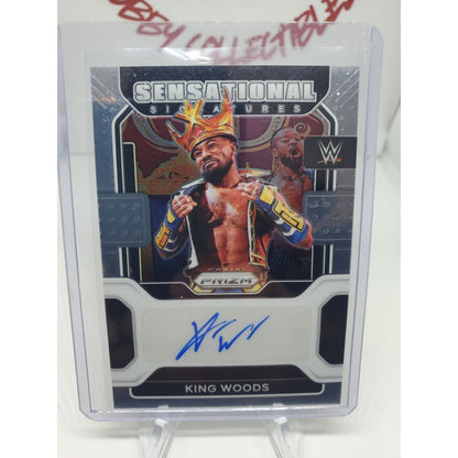 2022 Panini Prizm WWE King Woods Sensational Signatures #SS-XWD