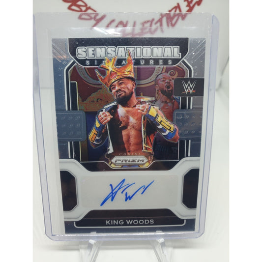 2022 Panini Prizm WWE King Woods Sensational Signatures #SS-XWD