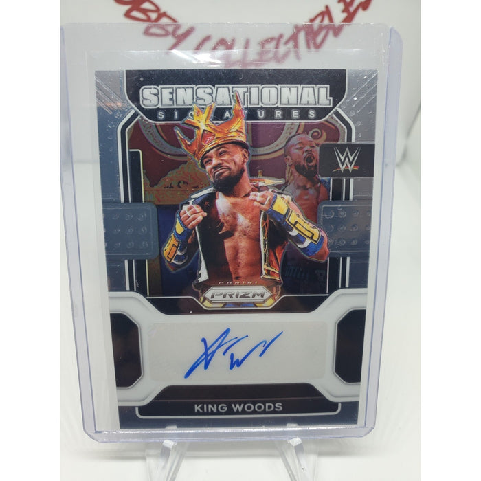2022 Panini Prizm WWE King Woods Sensational Signatures #SS-XWD