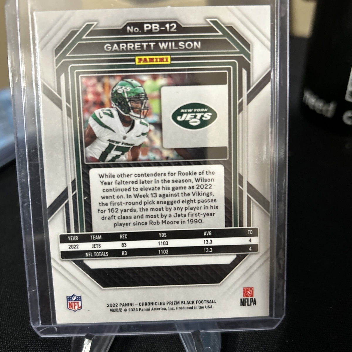 2022 Panini Prizm Black Garrett Wilson rookie / Pack Fresh New Mint / RC