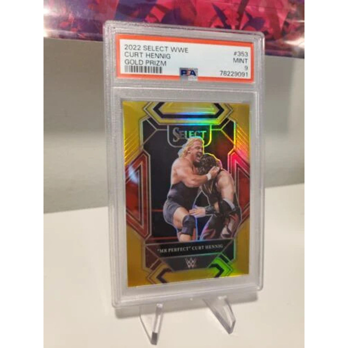 2022 Panini Select WWE "Mr Perfect" Curt Hennig 353 Mezzanine Gold /10