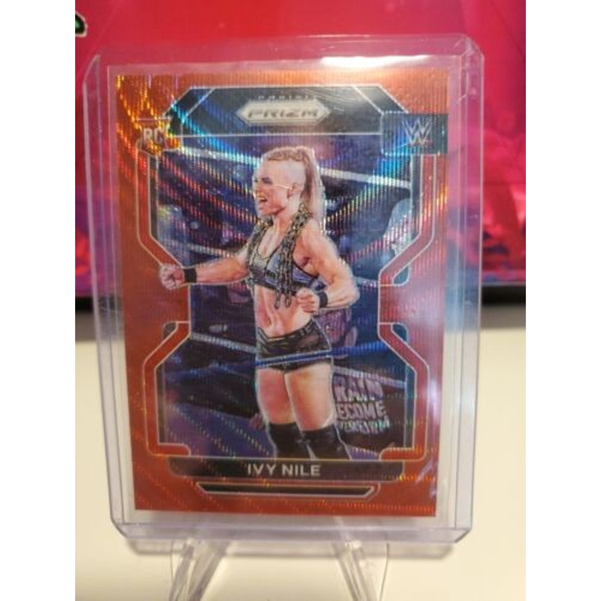 Ivy Nile 2022 Panini Prizm WWE #184 Rookie Ruby Red Wave Prizm