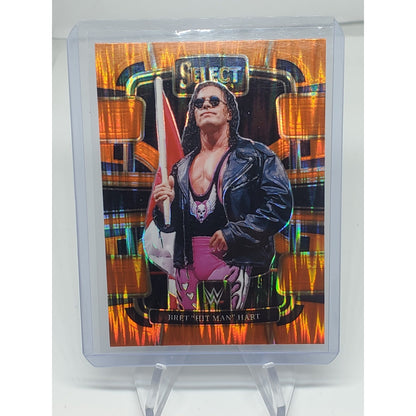 2024 Panini Select WWE - Concourse Bret Hart #59 Orange Flash Prizm