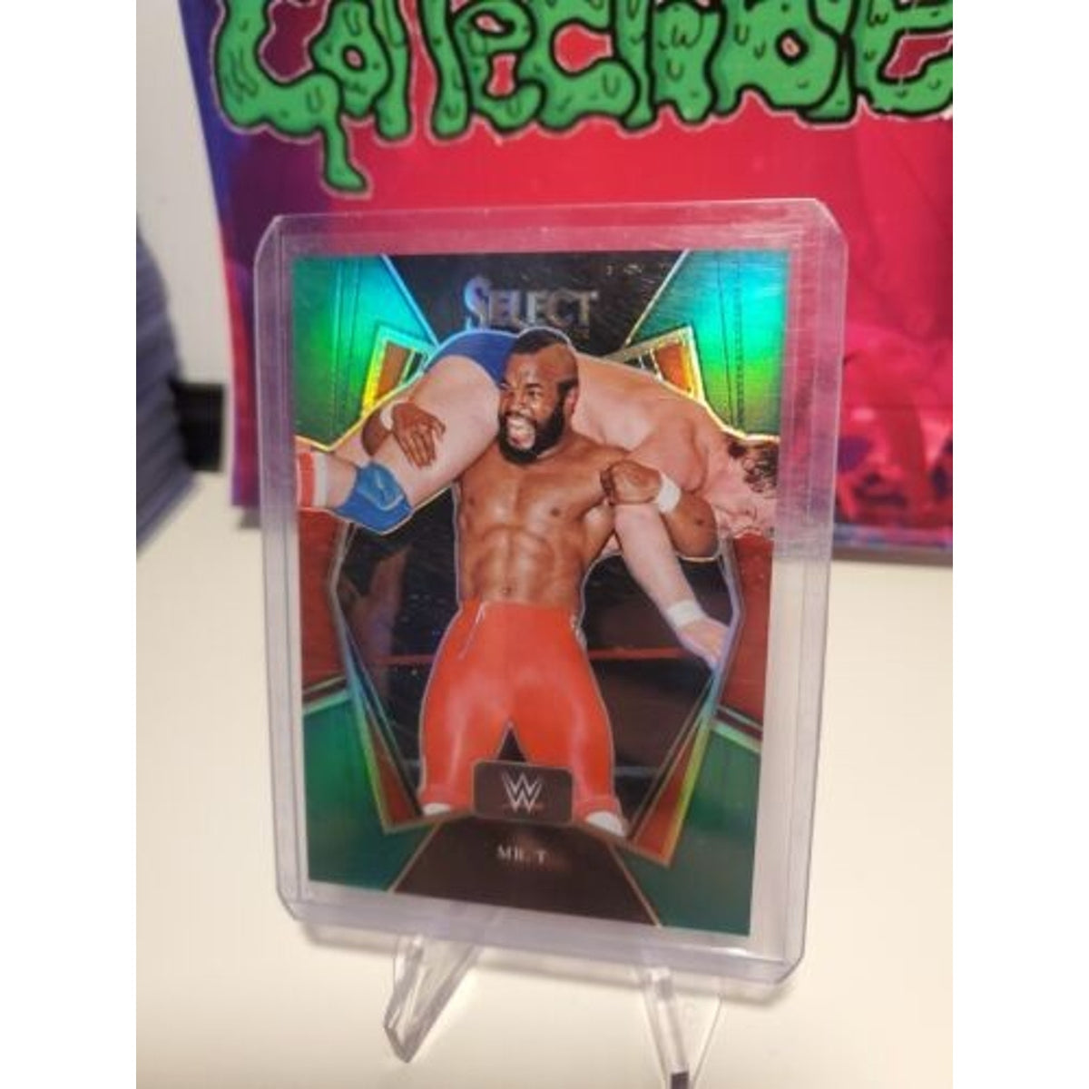 2022 Panini Select WWE Premiere Level Green Prizm #196 Mr. T Numbered # (02/05)