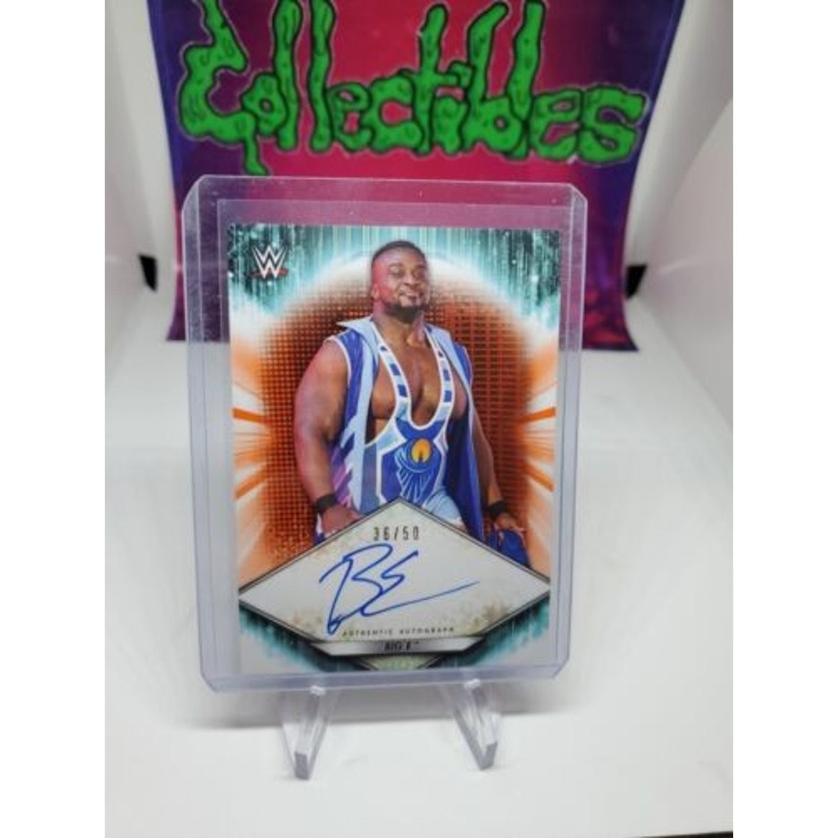 BIG E 2021 TOPPS WWE ON CARD AUTO #/50 SP
