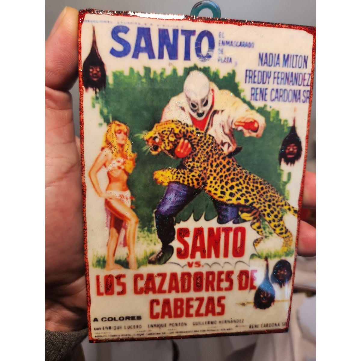 Santos vs los cazadores de cabeza WALL ART 1/1 - WOOD ART AUTHENTIC (4x6 in)