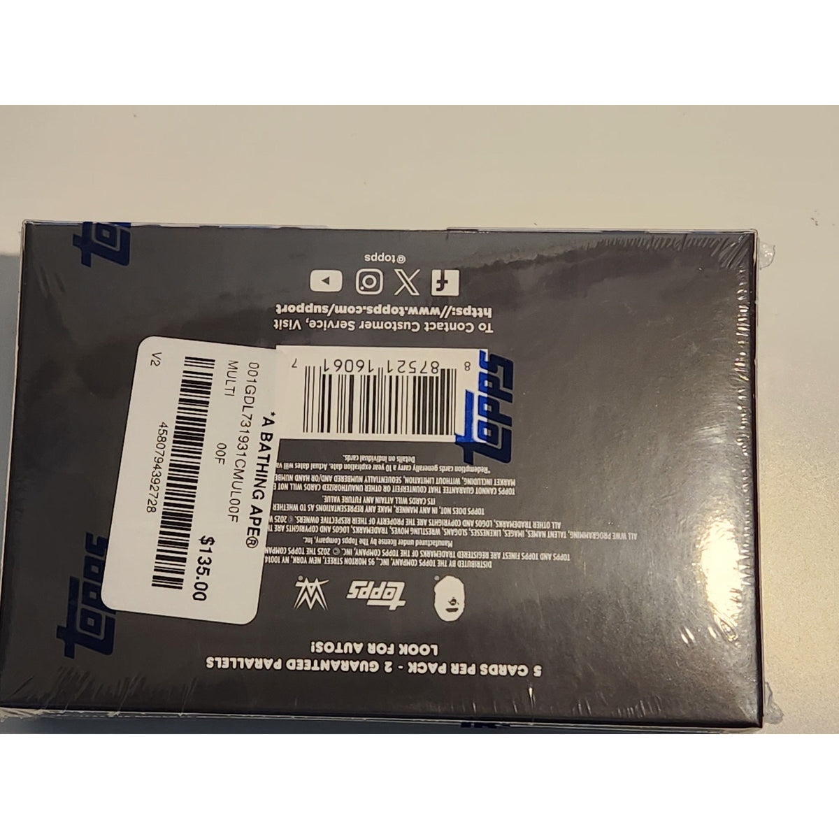 2025 Topps Chrome WWE x BAPE Hobby Box Trading Cards by Complex - Factory Sealed