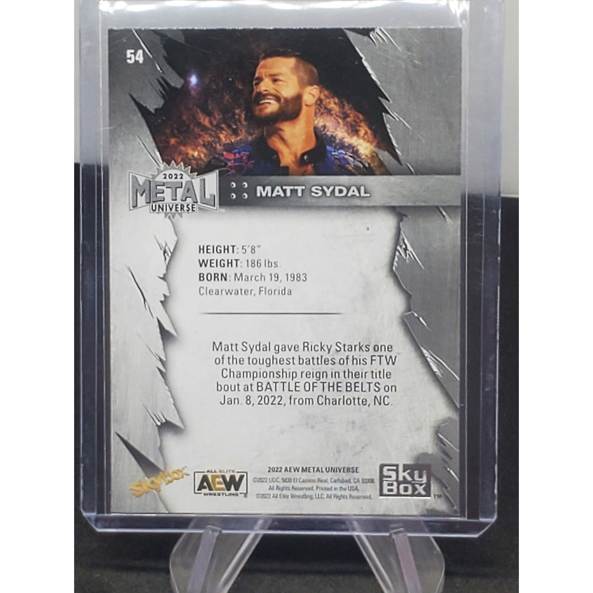2022 Upper Deck UD Skybox Metal Universe AEW Blue Matt Sydal #54