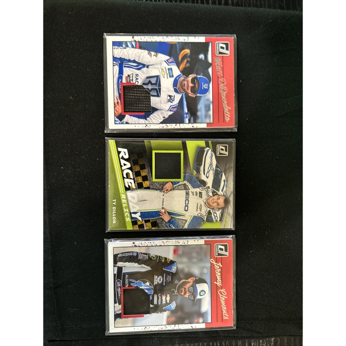 NASCAR Tire Relic Card Lot (3) Ty Dillon, Matt DiBenedetto, Jeremy Clements