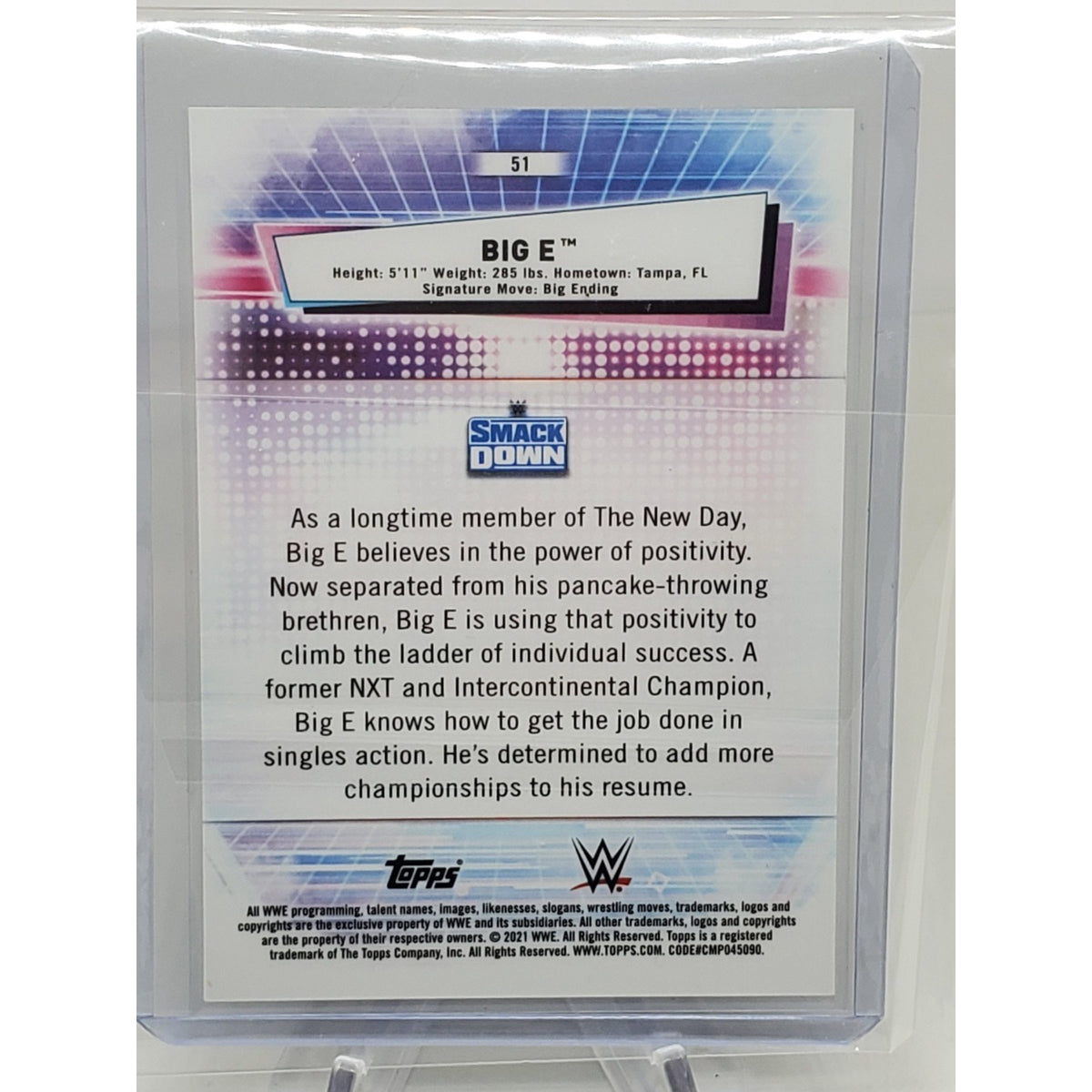 2021 Big E Topps Chrome /99 WWE NO. 51